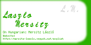 laszlo mersitz business card