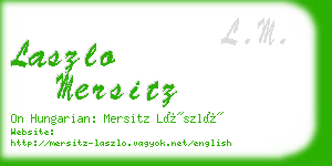 laszlo mersitz business card